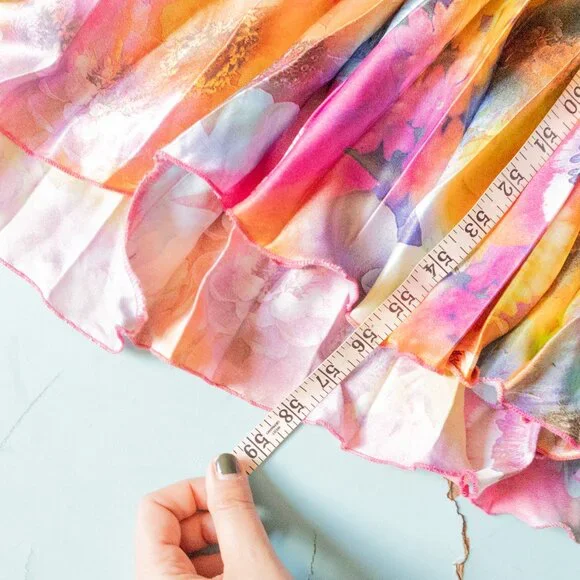 NV Couture Y2K Rainbow Pleated Halter Neck Beaded Sweetheart Formal Dress Size 8